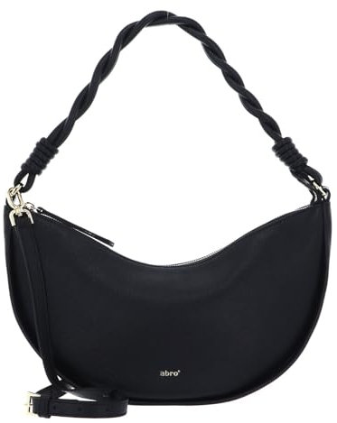 ABRO Damen Schultertasche Moon Tasche, Schwarz/Gold