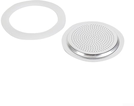 Joint d'étanchéité en silicone pour cafetière, expresso, moka - Joint en silicone + filtre (12 tasses + tamis )