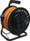 Electraline 49242 IP44 Kabeltrommel 40m outdoor Spezialkabel AT-N05V3V3-F 3G1.5, einsetzbar bis -35 °C, ölund UV-beständig und zudem extrem abriebfest mit 4 Schutzkontakt-Steckdosen