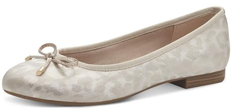 MARCO TOZZI Damen Ballerinas mit Schleife Vegan, Mehrfarbig (Leo White), 38 EU