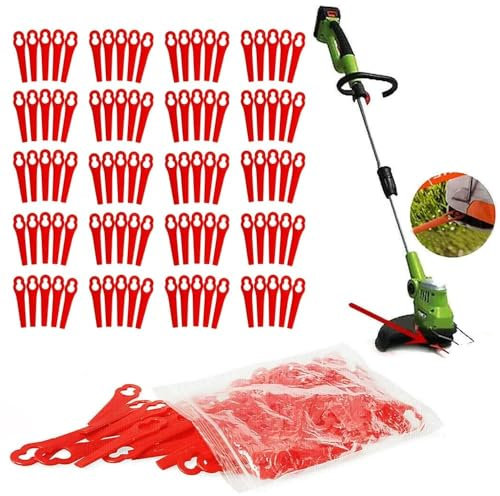 120 Stück Ersatzmesser Rasentrimmer, Kunststoff Akku Rasenmäher Hochwertige Trimmer Messer Zubehör für Kunststoffmesser Akku Rasentrimmer
