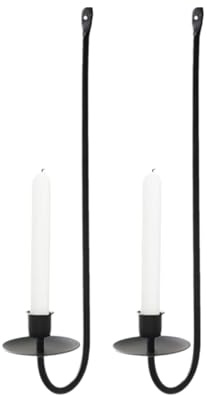 Vägglampa, väggljushållare, ljusstake för väggmontering, uppsättning av 2, bondstusshållare av metall för väggmontering för sovrum, vardagsrum, bröllopsdekoration