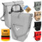 Valkental® 2in1 Reflektierende Gepäckträgertasche [28L] Abschließbare Befestigung [PVC frei] Fahrradtasche für Gepäckträger mit großen Reflektoren - Inkl. Tragegurt & Innenfächer - Geprüfte Qualität