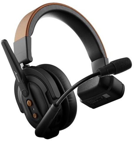 Accsoon Como SE Wireless Intercom Headset System, 2,4 GHz Full Duplex, portata 1312ft/400 m, antenna esterna, ENC, durata della batteria 30+ ore, solo 1 auricolare per PC host