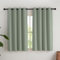 NICETOWN Abdunkelnde Vorhänge Salbeigrün Blickdicht Kurz Gardinen mit Ösen 2er Set H145 x B140 cm Gardinen Kurzgardine Modern Kurz Verdunklungsvorhänge Thermo Gardine, H145 x B140 cm