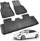 von Mirbach® Premium Tesla Model Y Fußmatten Set 2021-2025 mit innovativer Zellstruktur für effektive Schmutzaufnahme und einfache Reinigung - Tesla Zubehör Eva Gummimatten Set wasserdicht