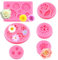 Deepton 6 Stück Silikonform Blumen, 3D Silikonformen Gießformen Blumen, Mini Rosen und Gänseblümchen Formen, Kerzenformen Silikon Set für Handgemachte Süßigkeiten, Schokolade, Kuchen und Seife
