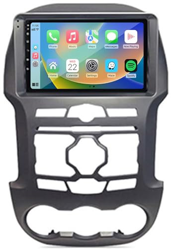 YIANKWY Android 13 Autoradio Radio 9 Zoll Navigationssystem Für Ford Ranger 3 2011-2015 DAB+Digitalradio Car Stereo Video Receiver GPS-Navigation Bluetooth Hotspot WiFi 4G Analog TV SWC
