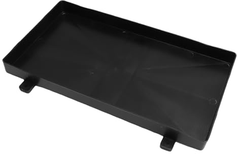 Asixxsix Bandeja de batería marina, soporte de batería para barco ABS de 12 V con correa y 4 tornillos para yates de remolque de autocaravana (tamaño grande (37,4 x 18,9 x 6,7 pulgadas))