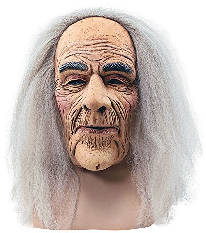 Bristol Novelty BM248 Gruseliger alter Mann, Maske und Haare, für Herren, mehrfarbig, Einheitsgröße Halloween