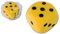 BLUE SKY - Ditale gigante - Gioco all'aperto - 046523 - Giallo - Schiuma - Giocattolo per bambini - 16 cm - Da 3 anni