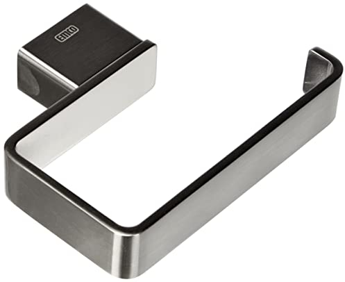 Emco 50001601 Loft Toilettenpapierhalter, Farbe emco-steel, Breite 128 mm, ohne Deckel, Rollenhalter 050001601
