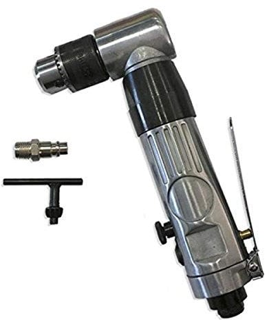 JBM 52527 Trapano Pneumatico Reversibile, Angolo di 90 Gradi, In Alluminio, Velocità di Rotazione 1.500 Giri/min, 3/8 Mandrino