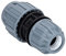 H2O-Flex® Black Edition PP - Fitting Kupplung reduziert 32-25 mit DVGW Klemmverbinder PE Verschraubung für PE Rohr Verschraubung Adapter