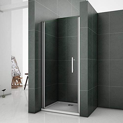 Porta doccia battente 80x185cm verso esterno Vetro, ESG Sicherheitsglas | ESG Sicherheitsglas, porta Battente, verso esterno, vetro 6mm, Vetro Temperato Trasparente, Anticalcare, Easyclean