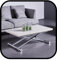 VOLERO', Mesa de Centro elevable, transformable y Extensible., Modelo ULISSE Mediano. (Blanco Antiguo)