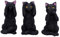 Nemesis Now U4802P9 DREI weise Katzen, 8,5 cm, Schwarz