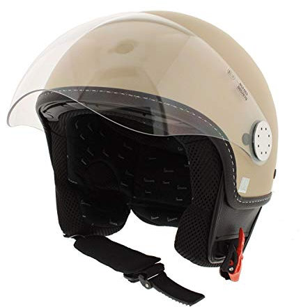 PIAGGIO Jethelm Vespa Visor 3.0 - Beige Sahara 516A für Herren, Erwachsene Männer, Sportler, Helm, Sporthelm