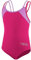 TIZAX Costume da Bagno Intero per Bambina e Ragazze Cinghie Incrociate Solide Rashguard UPF 50+ Asciugatura Rapida Rosa 4 Anni