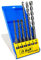S&R Hammerbohrer, Steinbohrer/Betonbohrer, 6-teiliges SDS PLUS-Bohrer-Set für Bohrhammer, 5, 6, 8 x 110 mm; 6, 8, 10 x 160 mm, Schlag-Bohrer für Beton, Granit und Stein, PGM kontrolliert
