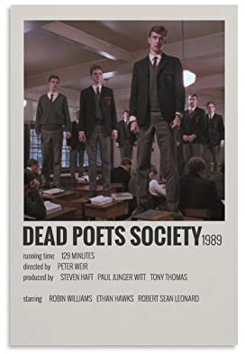 Filmposter Dead Poets Society, klassisches minimalistisches Filmposter und Wandkunst, modernes Familien-Schlafzimmer, Dekor-Poster, 50 x 75 cm