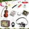 Lets Joy Miniatur Zubehör, 14 Stück Miniatur Puppenhaus Set, Miniatur Deko Set, Koffer Zahnpasta Zahnbürste Tasse Kamera Petroleumlampe Gitarre Bücher Brille Zeitung, Miniatur Garten Deko