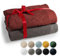 Blumtal Premium 2-TLG. Saunatuch Set 80x200cm - Saunahandtuch Oeko-TEX Zertifiziert, 100% Baumwolle, Frottier XXL- Saunatücher, Extra Weich und Saugstark, Anthrazit - Aurora Red