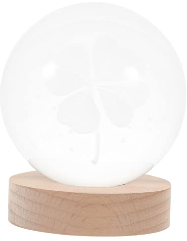 Housoutil Vier Blättriges Kleeblatt Nachtlicht Irische Festdekoration St. Patricks Day Nachttischlampe Schlafzimmer Nachtlicht Axolotl-spielzeug Geschenke Kristall Schreibtisch 3d