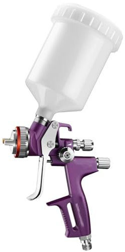 KHZKHC Pistolets À Peinture Automobile, Pistolets À Peinture pour Réparation De Carrosserie, avec Buses De 1,3 Mm Et Régulateur d'air, Pulvérisation Et Nettoyage Faciles, Pistolet À Peinture