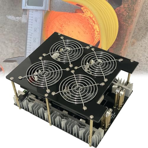 MiBoce Placa Calefactora por Inducción, Calentador por Inducción Magnética De 5000 W, con Bobina En Espiral Y Bomba De Agua, para Calentar Y Enfriar Pequeños Materiales Metálicos Ferrosos