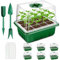 zociko Seed Trays 6 Packs, 72 Cells Propagators Growing Seedling Starter Lids Thicken Plant Germination Reusable Kit, Seed Starting Trays with Clear Lids Humidity Dome for Greenhouse, Garden