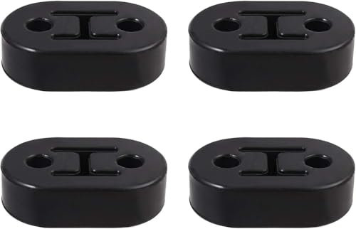 4 PCS Exhaust Rubber, Universal Exhaust Hangers, Car Insulators Exhaust Rubber Mount, Durable Exhaust Hanger, Bracket Rubber Muffler Hanger for Protecting Car Exhaust System, 2 Holes, 12mm