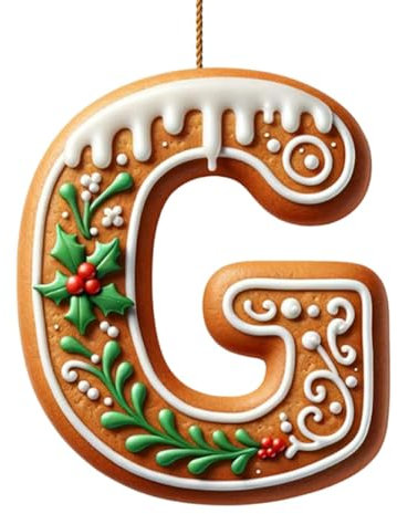 26 Lettere Da Appendere per Albero di Natale, Decorazioni per Lettere di Natale, Ciondolo Dalla A alla Z, Decorazioni Natalizie, DIY, Pendente Lettera Dell'albero di Natale, Lettere di Natale