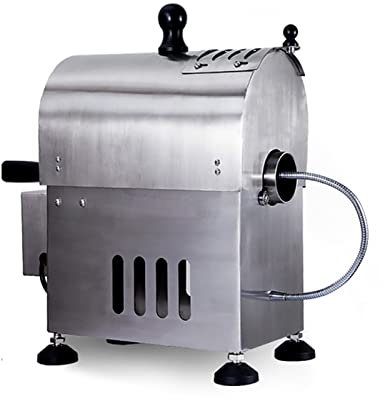 IUBGFTO Elektrische Kaffeebohnenröstmaschine Kaffeeröstermaschine 304 Edelstahl Haushaltsgas-Kaffeebackmaschine zum Backen von Kaffee, Kastanien, Erdnüssen, Getreide