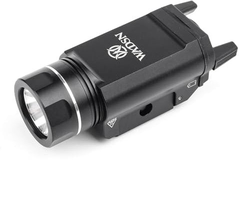 QIRUIMY T-1 HL Taktische Taschenlampe, 3 Modi, Konstant/Momentan/Storbe Light für 20mm Picatinny Schiene