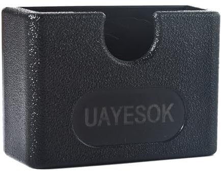UAYESOK Universal Adhesive CB Mic Mount, Ham Radio Speaker Microphone Holder, Handheld Radio Dashboard Clip Holding Bracket with 3M Adhesive Back for Car Boat Jeep Home Office (1 Pcs)