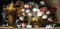 RZHRHJES Abstracto Cuadro Pintura Sobre Lienzo Pared Arte Cuadro Bodegón con rosas en un estuche y un aguamanil florentino en una cornisa de Bartolomeo Bimbi para Decoración de Paredes 60x90cm