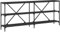 Genérico Wenjingqi 832853 Table console en fer et bois d'ingénierie Noir 180 x 30 x 75 cm