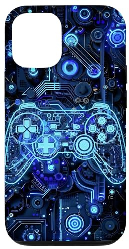 Gamer Blue Gaming Graphic Video Game Controller Case for iPhone 12/12 Pro