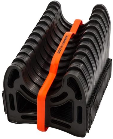 Camco Sidewinder Husbilsavloppsstöd | Tillverkad av robust lätt plast | Kurva runt hinder och kommer inte att krypa stängd, 20 fot, svart (43051)