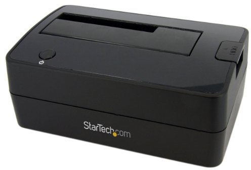 StarTech.com Docking Station USB 3.0 (5Gbps) a SATA de 1 Bahía para Disco Duro, Base USB 3.0 (5Gbps) para Discos Duros SSD de 2,5/3,5 SATA I/II/III, de Carga Superior (SATDOCKU3S)