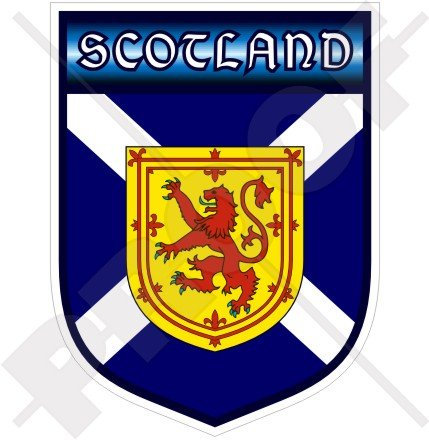 Schottisches Wappenschild als Aufkleber, Schottland, aus Vinyl, Auto-Aufkleber für Stoßstange, 10 cm