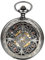 JewelryWe Retro chinesische Knoten Openwork Handaufzug Mechanische Taschenuhr Skelett Uhr Pullover Halskette Kette