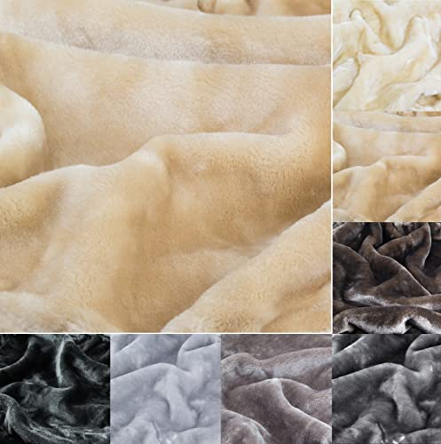 Kratzbaumland Edelplüsch für Kratzbäume (420g/m) 150 cm Rollenbreite (versch. Farben/Längen): Stofffarbe - beige, Länge - 1,0 Meter