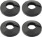 MroMax Fit 1.69 Outer Diameter Flange Water Pipe Cover Decoration Black Pipe Cover Radiator PP Plastic 43mm Escutcheon Collar for Wall Pipe Tube Decoration 4Pcs