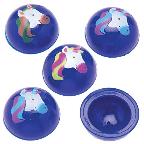 Baker Ross Jouets sauteurs Licornes arc-en-ciel (Paquet de 12) - Mini jouets pour enfants