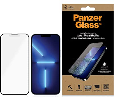 PanzerGlass™ Screen Protector for iPhone 13 Pro Max, Case Friendly, Anti-Glare, Black