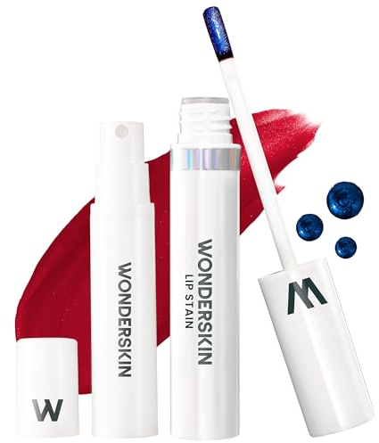 Wonderskin Wonder Blading Lip Stain Peel Off And Reveal Kit – Langlebige, Wasserfeste Rote Lippentönung, Übertragungssicheres Kit Für Natürliche Make-Up-Flecken (Divine)
