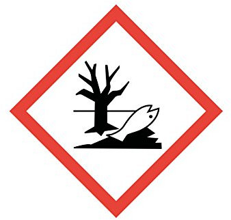 Gefahren-Aufkleber I Wetterfeste Folie mit UV-Schutzlaminat I Gefahrenstoff-Symbol mit GHS09 Umweltgefährlich-Bezeichnung I 10 x 10 cm I GHS-Kennzeichnung I Warnung I Achtung I Hinweis I hin153