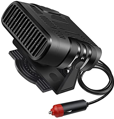 Surakey Termoventilatore per auto, 24 V, 200 W, riscaldatore portatile, per auto, sbrinatore e ventola di raffreddamento per auto, riscaldamento, sbrinatore e finestra